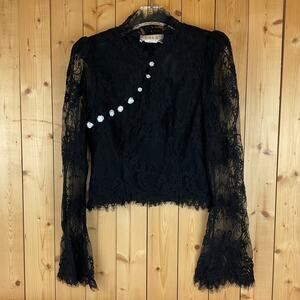Stone Cold Fox Women's Long Sleeve x Revolve Allure Top, Black  - Size S